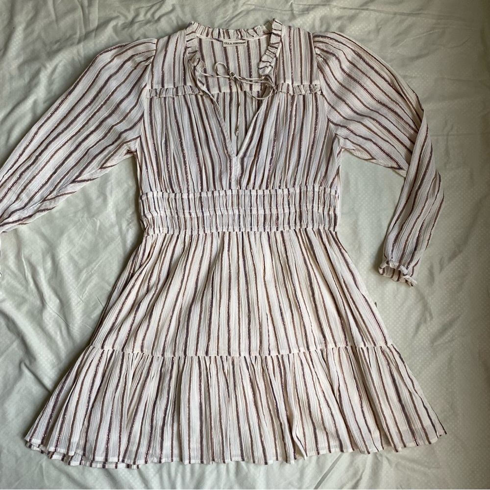 Ulla Johnson lurex stripe dress